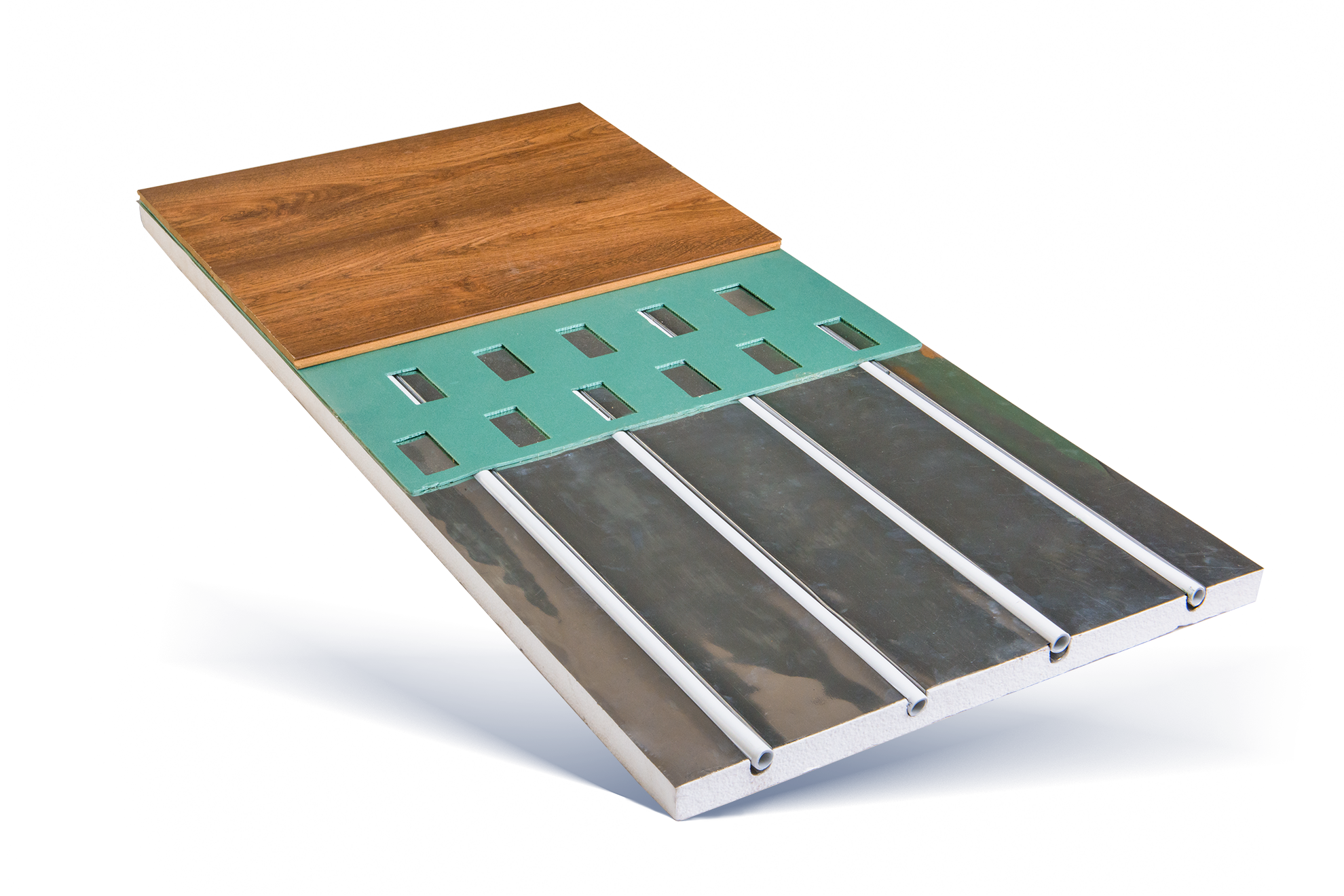 Dry underfloor heating systems EPS board with metallized foil