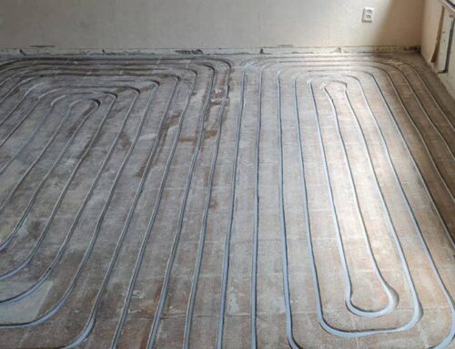 Frezowane ogrzewanie podłogowe w domu o metrażu około 200 m²